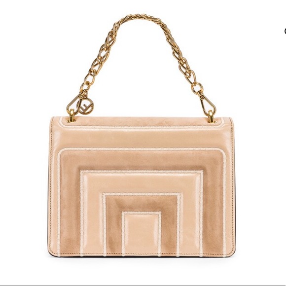 FENDI Embossed Kan U Bag in Nude - Picture 8 of 16